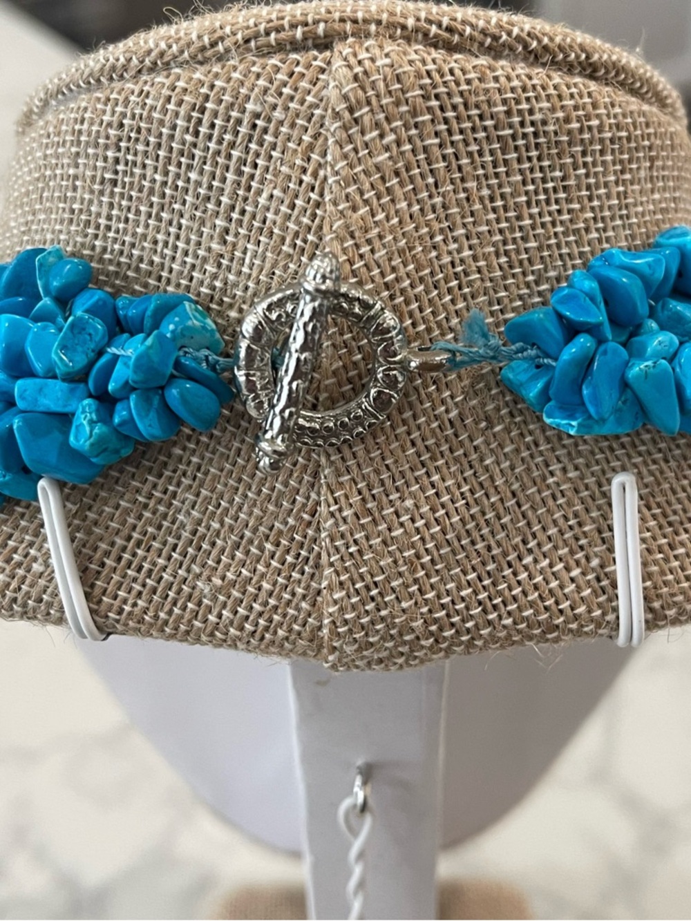 Bright Turquoise Multi-Chip Statement Necklace - Picture 3 of 8